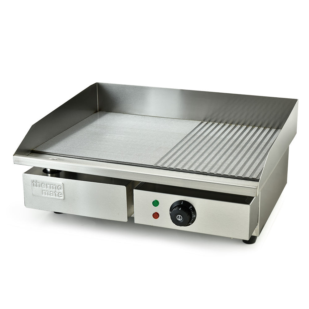 THERMOMATE Electric Griddle Commercial Stainless Steel 2200W BBQ