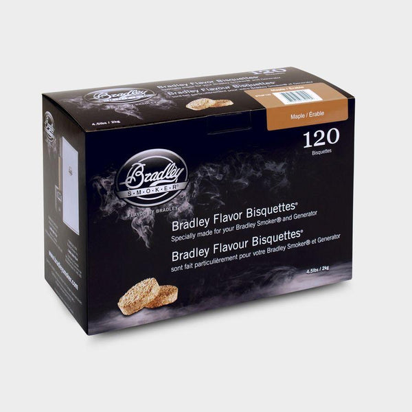 Bradley Smoker Bisquettes, Maple Flavour 120 Pack