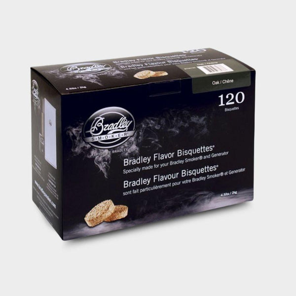 Bradley Smoker Bisquettes, Oak Wood Flavour 120 Pack