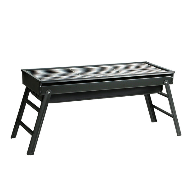 Grillz Charcoal BBQ Grill Smoker Portable Barbecue Outdoor Foldable Camping - Camping Australia