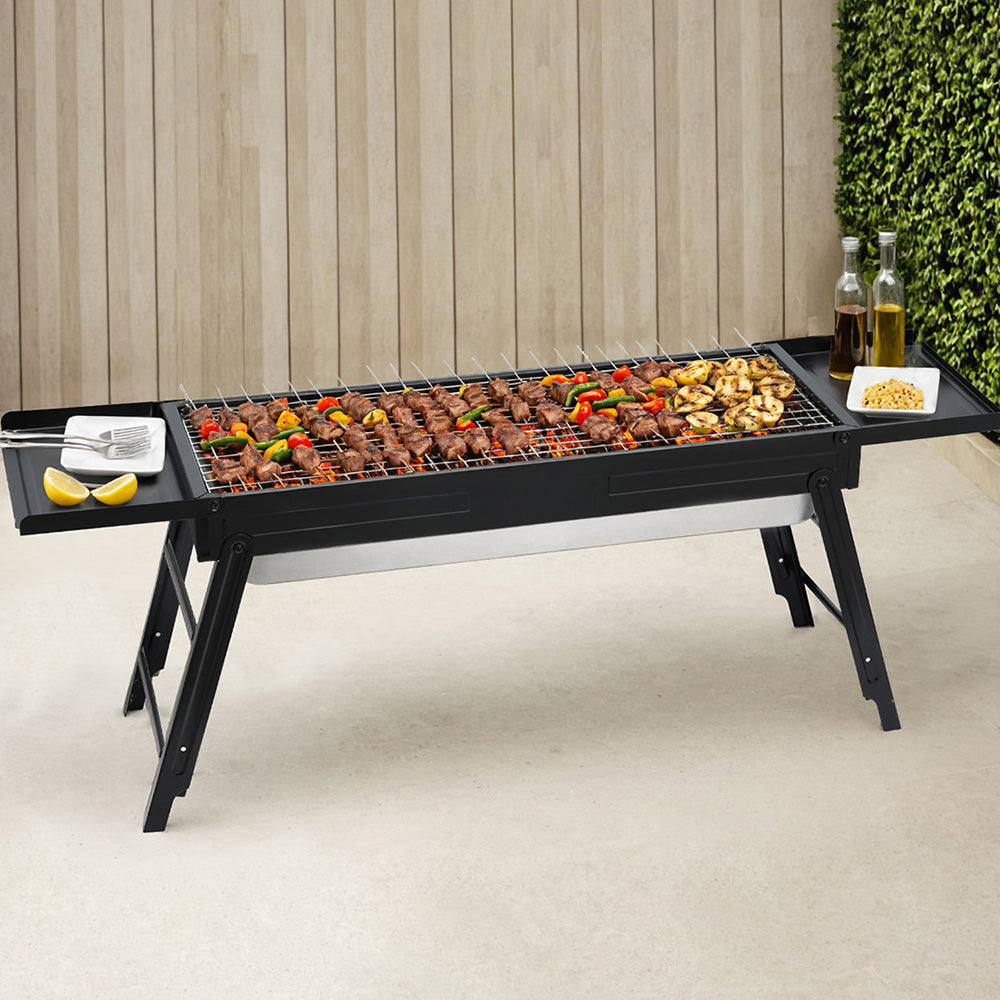 Grillz Charcoal BBQ Grill Smoker Portable Barbecue Outdoor Foldable Camping – view 7