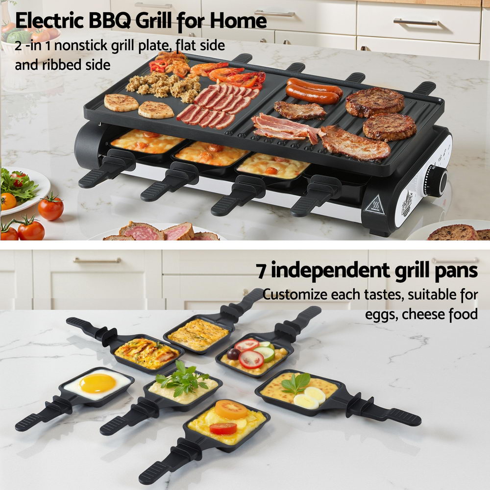 Grillz 1400W Electric Tabletop Grill with 7 Pans