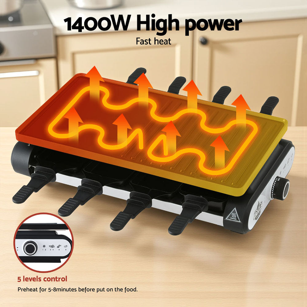 Grillz 1400W Electric Tabletop Grill with 7 Pans