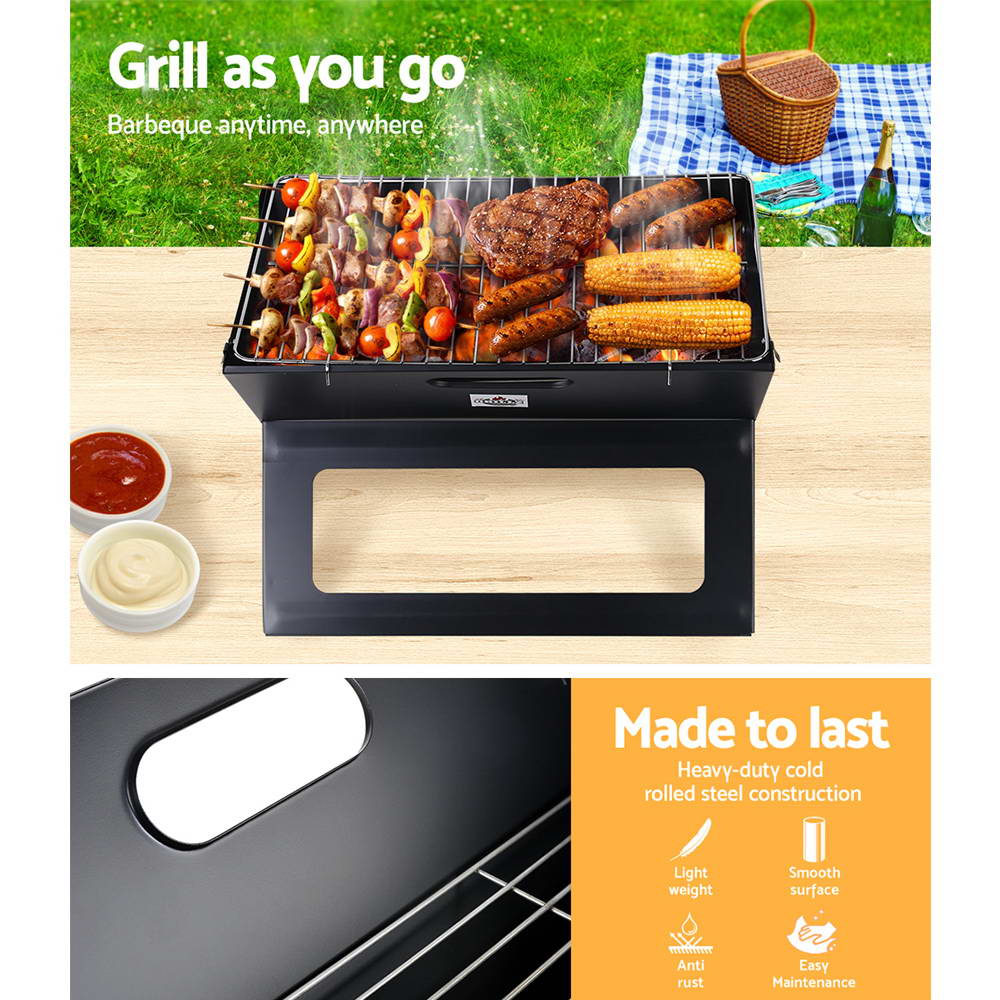 Grillz BBQ Grill Charcoal Smoker Foldable – view 5