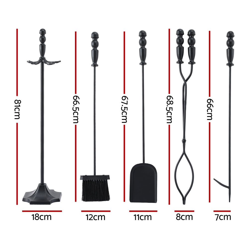 Grillz 5 Piece Fire Pit Tool Set