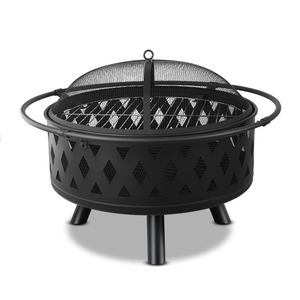 Grillz 82cm Fire Pit BBQ Grill