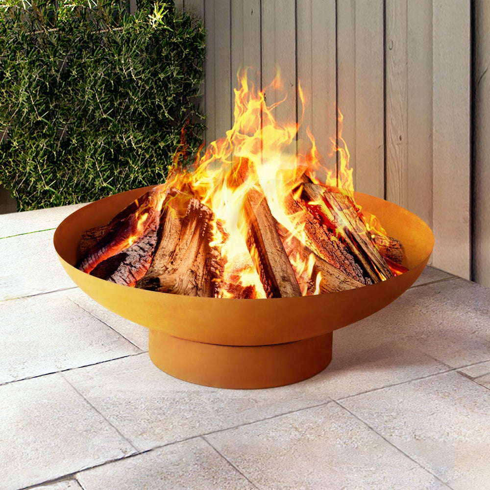 Grillz 80cm Iron Fire Pit Bowl