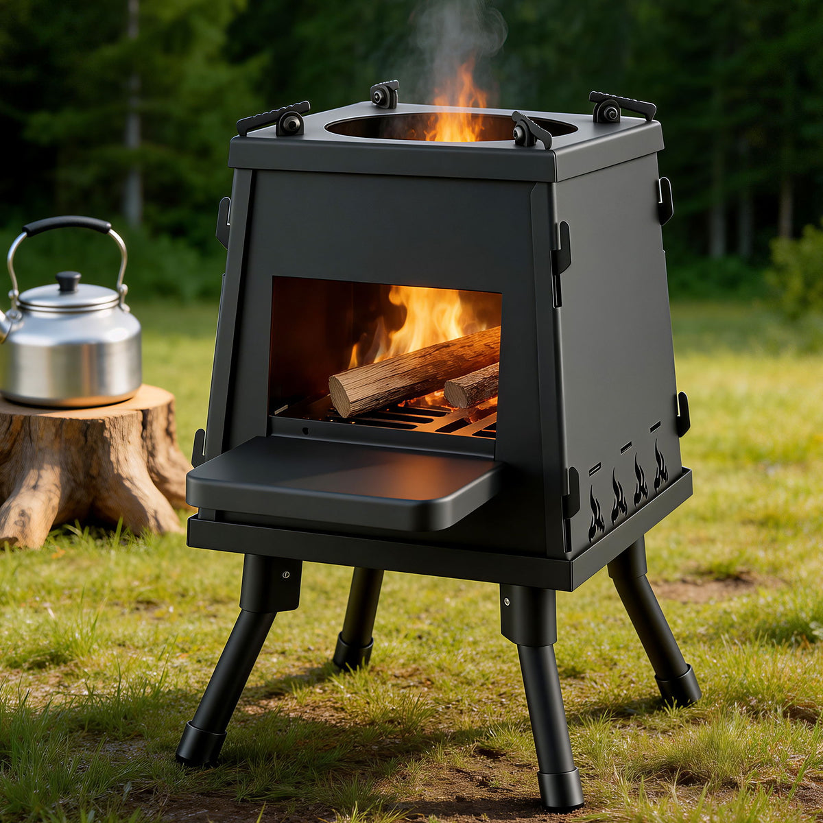Grillz Portable Fire Pit Stove and BBQ