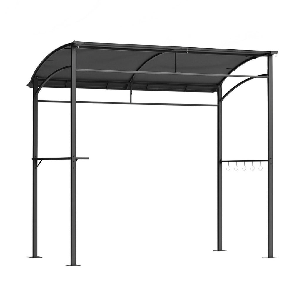 Instahut BBQ Gazebo with Side Shelves and Hooks - Grey