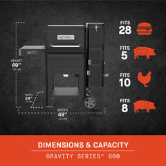 Masterbuilt Gravity Series™ 600 Digital Charcoal Grill + Smoker - Oz BBQ