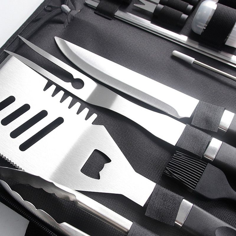 31 Piece Stainless Steel BBQ Tool Set with Carry Bag