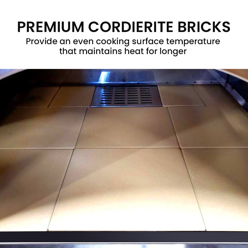 EuroGrille Outdoor Pizza Oven Stainless Steel Portable Pizza Maker Cooker Wood Charcoal Fired – view 8