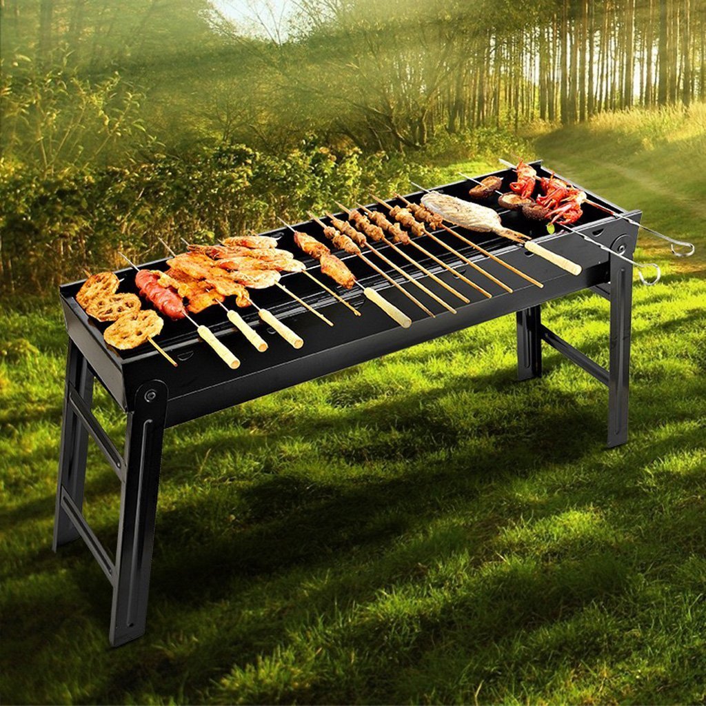 Foldable Portable BBQ Charcoal Grill Barbecue Camping Hibachi Picnic Large – view 2