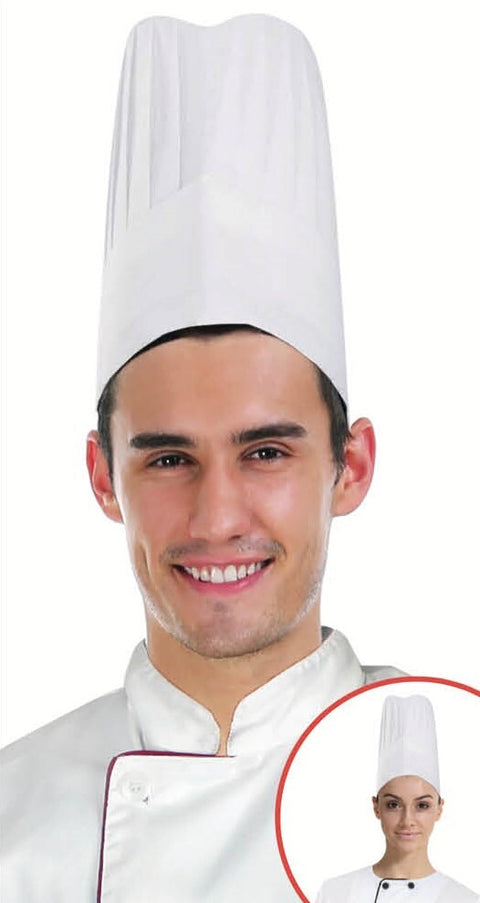 CHEFS HAT Chef Master Kitchen Cooking Baker Cap Costume Fancy BBQ Party, White