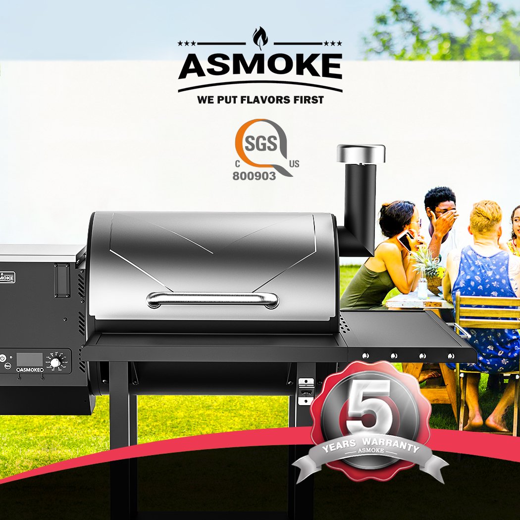 Asmoke AS660N-2 WOOD PELLET GRILL SILVER – view 7