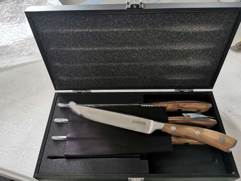 Steak knife set of 4, pakkawood handle