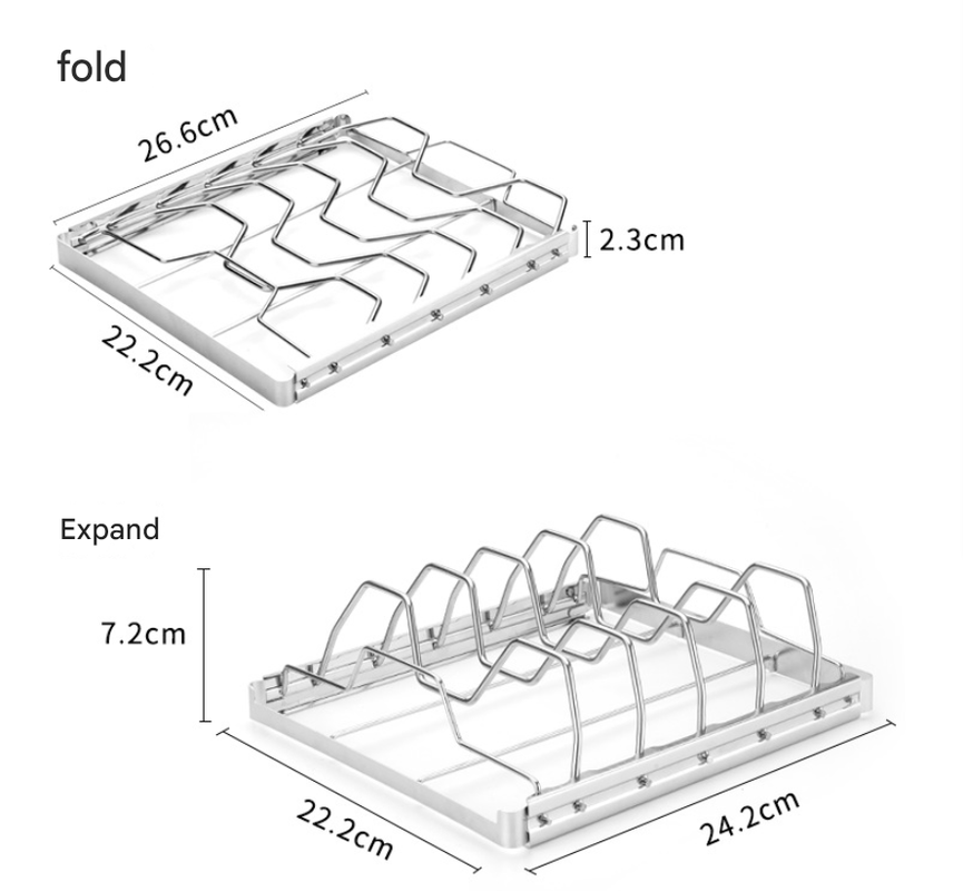 Folding Stainless Steel Rib Racks (2 Pack)