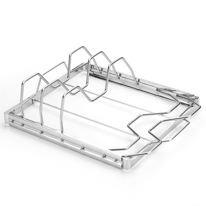 Folding Stainless Steel Rib Racks (2 Pack)