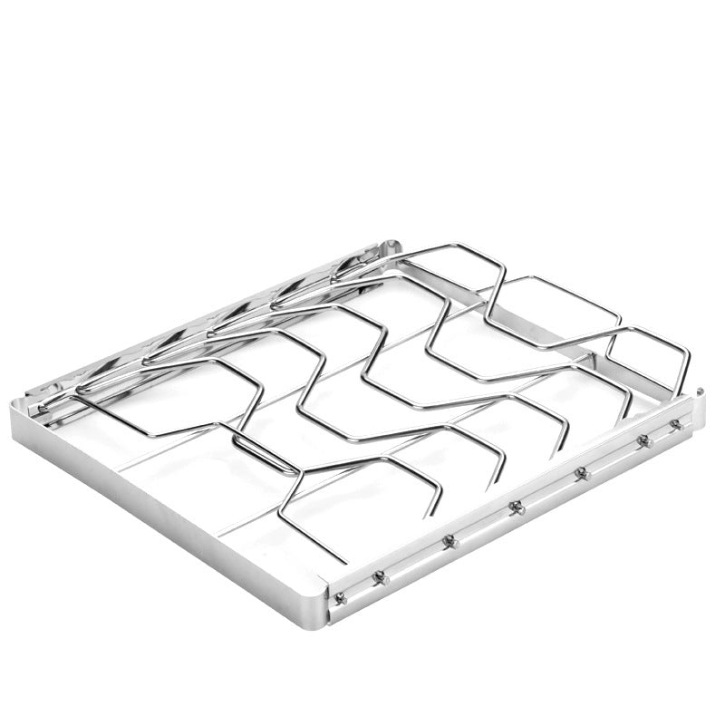 Folding Stainless Steel Rib Racks (2 Pack)