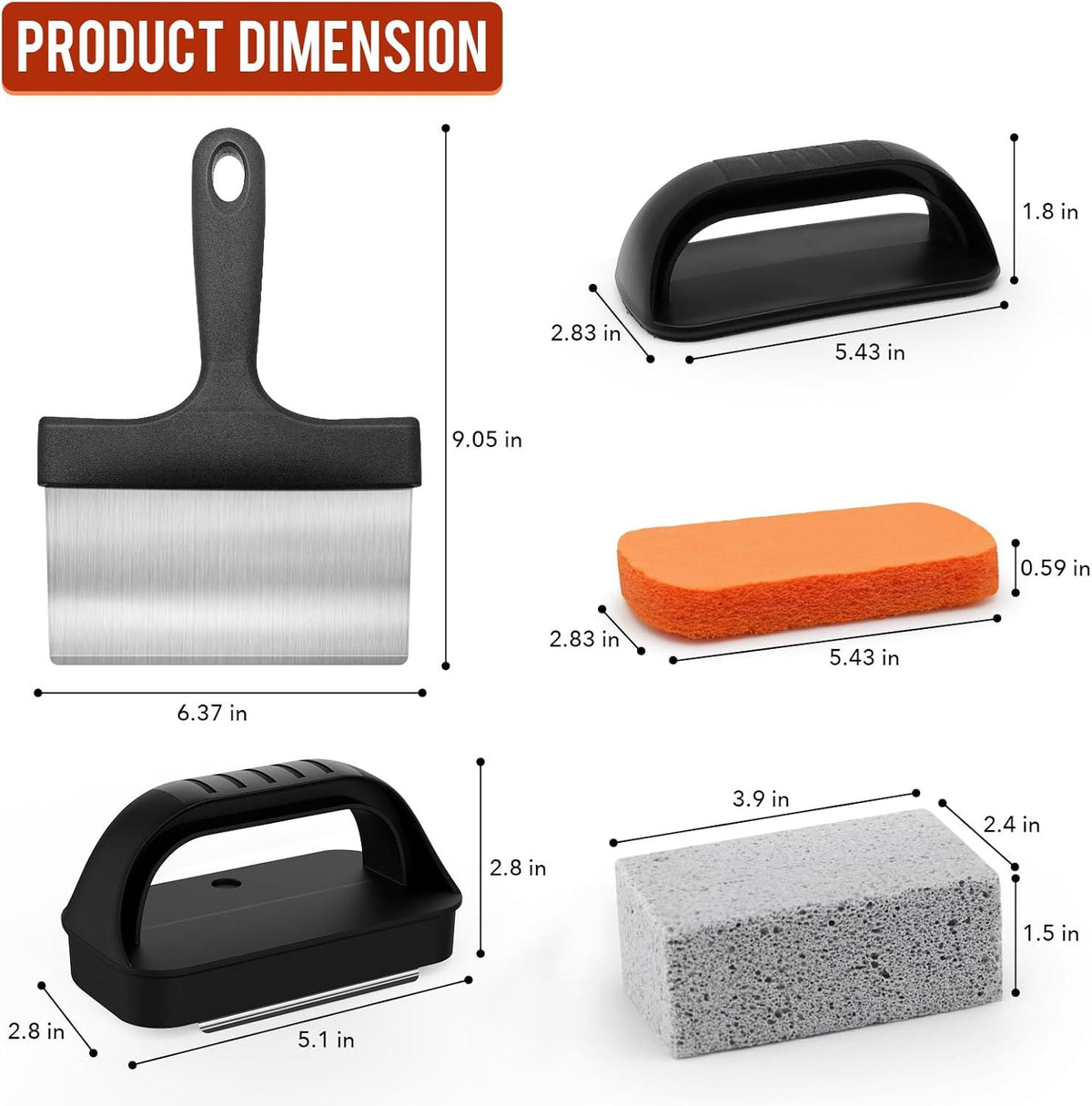 10 Piece Griddle and Grill Cleaning Kit