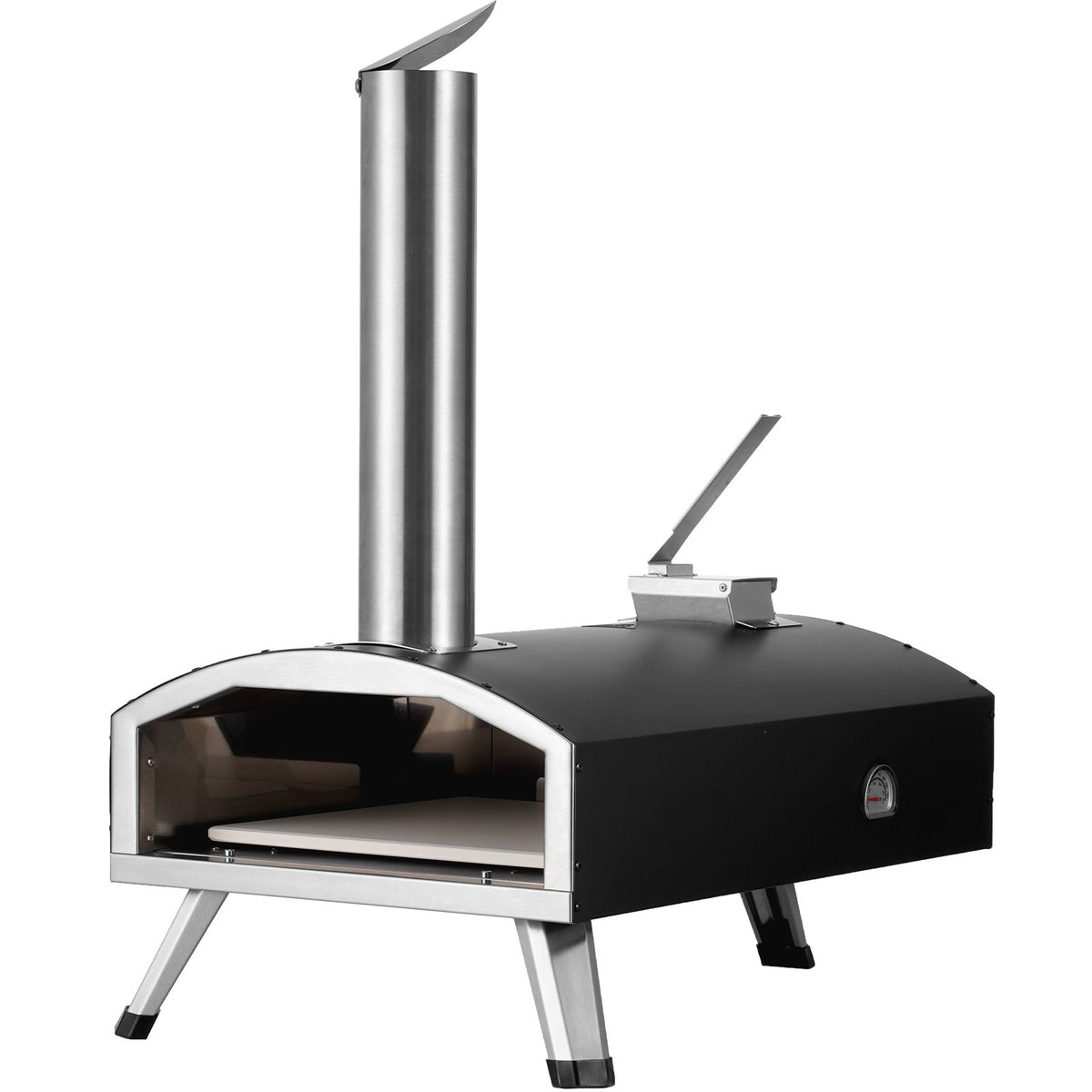 VEVOR Outdoor Pizza Oven, 12" Wood Fired Pizza Ovens, Pellet Pizza Stove with Thermometer, Portable Pizza Maker for – view 9