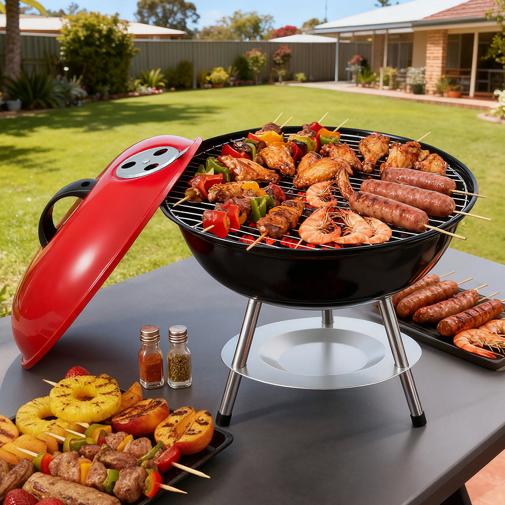 Grillz Portable Charcoal BBQ with Lid