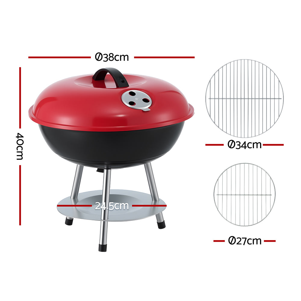 Grillz Portable Charcoal BBQ with Lid