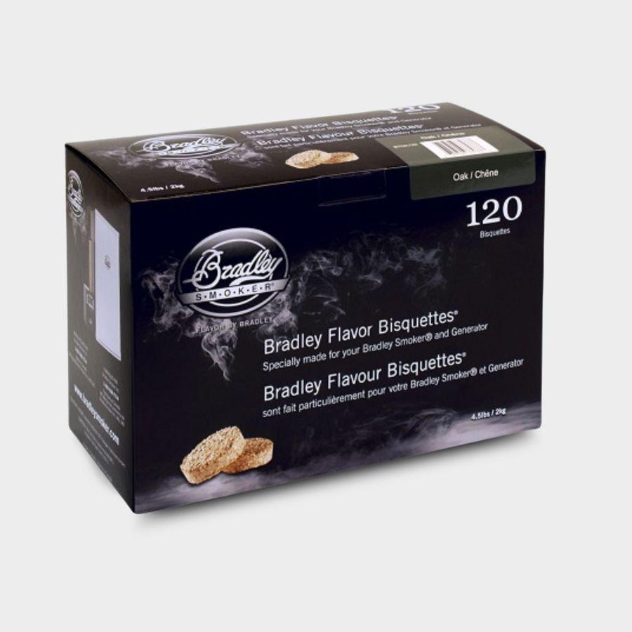 Bradley Smoker Bisquettes, Oak Wood Flavour 120 Pack