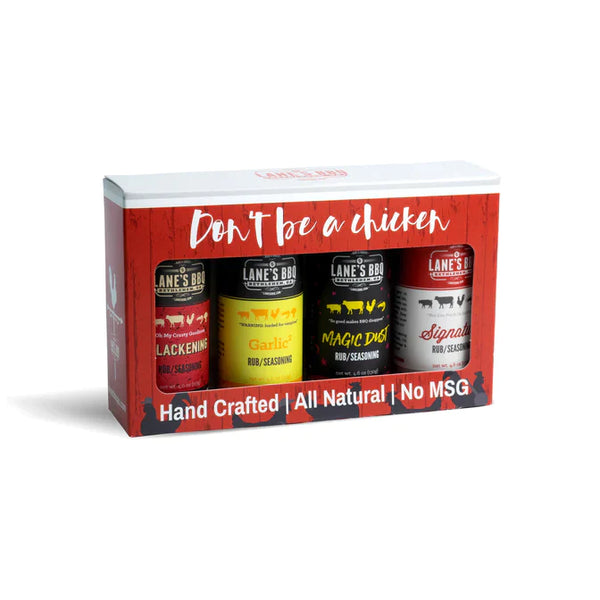 Lane's BBQ Don't Be A Chicken - 4 Rub Gift Set - Camping Australia