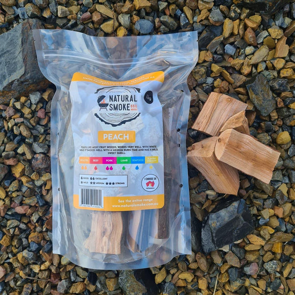 Smoker Wood Chunks - Peach - Camping Australia