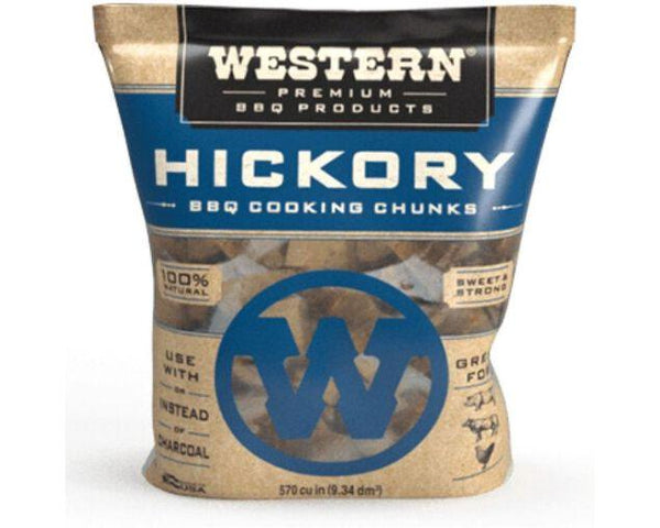 Western Premium Wood Smoking Chunks - Hickory - Camping Australia