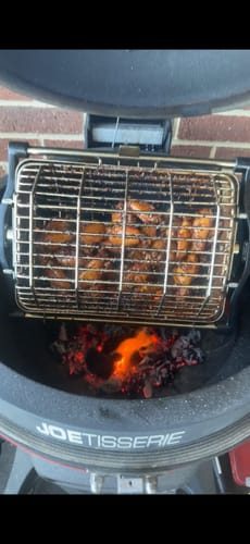 Customer photo from Steven S. — Kamado Joe Tisserie Basket kit